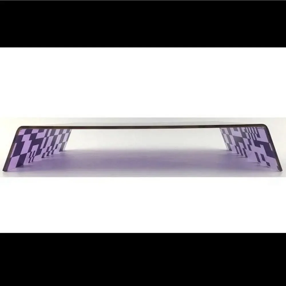 Vivitar Acrylic Laptop Portable Desk Stand-Purple Check-Car/Travel/Bed-NEW